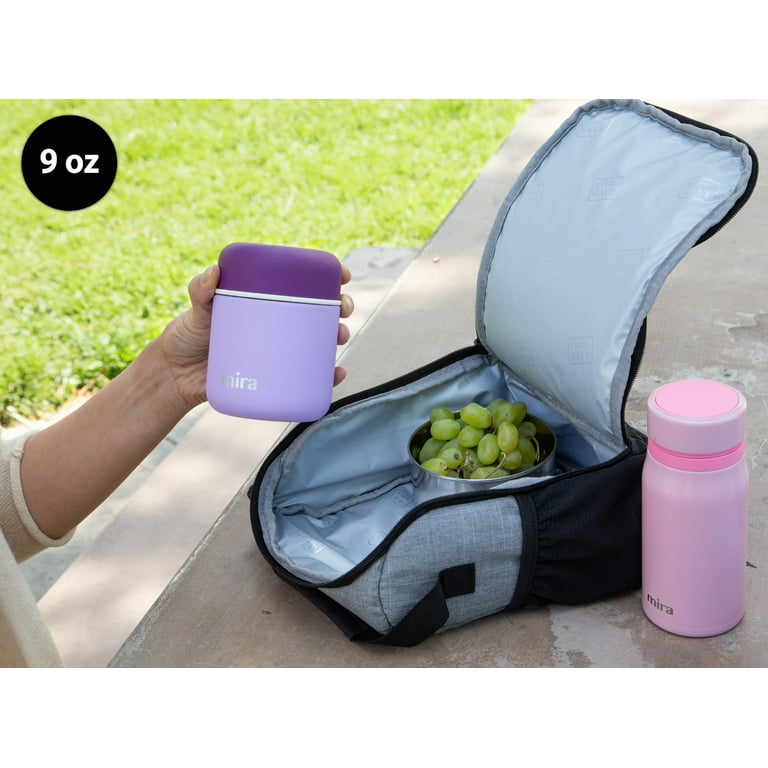 MIRA 9 oz Thermos for Kids Lunch Food Jar Vacuum Insulated Stainless Steel  Lunch Thermos, Lilac 