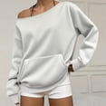 thumbnail image 5 of Street Drop Neck Loose Fit Sweatshirt Women's Oversized Long Sleeve Pullover Top Everyday Comfort Fabric, 5 of 8