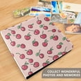 thumbnail image 4 of FORMRS 3 Ring Photo Album 4"x6" Self Adhesive Large Capacity PU Leather Cover, Cherries Pattern, 4 of 8