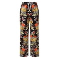 thumbnail image 3 of WILLBEST Pantalones Casuales elegantes para Mujer, Pantalones Harén de Cintura Elástica a La Moda con Bolsillo, Pantalones Holgados y Cómodos con Estampado para Uso Diario. Mediana, 3 of 6