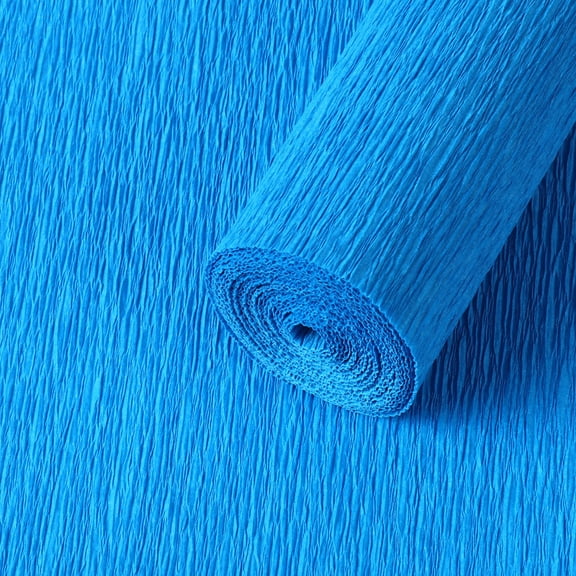 XmhyTop-A 2 Rolls Crepe Paper 250*50cm Crepe Paper Roll, Perfect for Party Decorations, Party Supplies DIY Crafts,Blue A