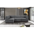 thumbnail image 2 of Meridian Furniture Quinn 4-Piece L-Shaped Fabric Modular Sectional in Dark Gray, 2 of 15