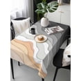thumbnail image 6 of Grey Geometric Beach Table Cloth, Ombre Waves Moire Abstract Art Waterproof Tablecloth for Rectangle Tables, Reusable Washable Fabric Table Cover for Restaurant Kitchen Dining Tables 60"x120", 6 of 6