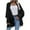 Black, variant on Herrnalise Women's Long Sleeve Open Front Casual Lightweight Soft Knit Solid Cardigan Sweater Outerwear Batwing Sleeve Knitted Jacket