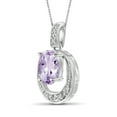 thumbnail image 3 of JewelersClub 1.00 Carat T.G.W. Pink Amethyst And White Diamond Accent Sterling Silver Pendant, 18", 3 of 4