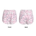 thumbnail image 6 of Sigee Cute Rabbit Flower for Women's Athletic Shorts High Waisted Running Shorts Pocket Sporty Short Gym Elastic Workout ShortsSmall, 6 of 9