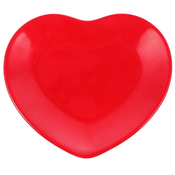 GOOHOCHY Bandejas de desayuno multifuncionales Alimentos en forma de corazón que sirve bandeja de fruta de la bandeja
