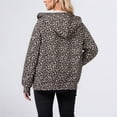 thumbnail image 4 of HOWPAY Womens Hoodies Full Zip up Leopard Printed Oversized Sweatshirts with Pockets Long Sleeve Casual Vintage Loose Fit Fall Hooded Jackets Black XXL, 4 of 5