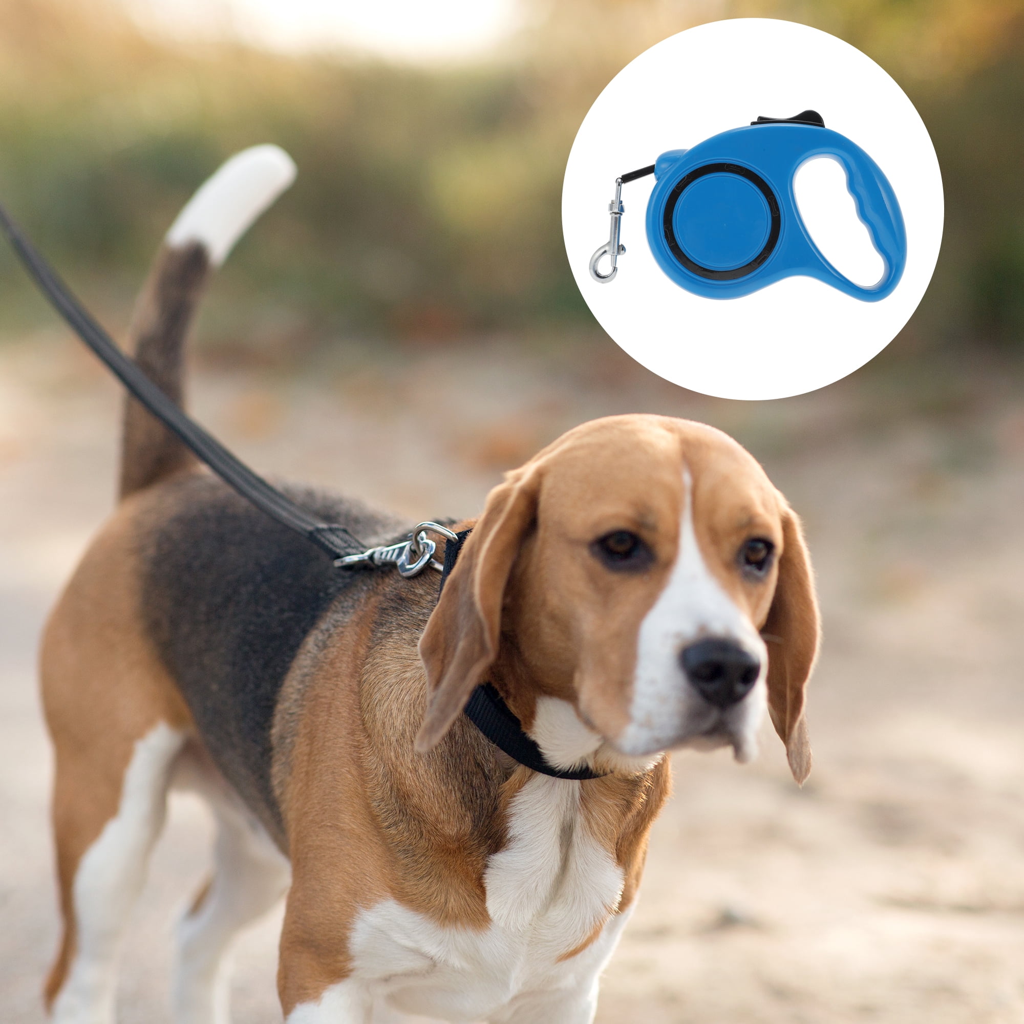 Unique Bargains Circle Pet Leash for Dogs and Puppies Comfortable Handle Blue 9.84ft
