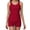 Wine, variant on Nmnitkp Women's Tummy Control Tankini Set Swimsuits Solid Color Scoop Neck Two Piece Bathing Suits Full Coverage Swim Tank with Padded Modest Plus Size Swimwear