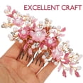thumbnail image 2 of Miangastore Peigne à Fleurs de Perles Élégant pour Femmes Accessoires de Mariée Roses Durables et Confortables, 2 of 9