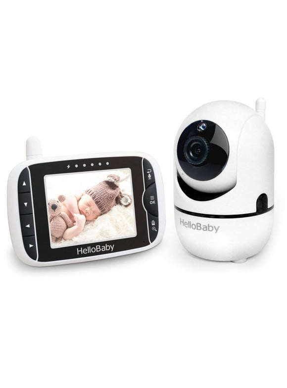 HelloBaby Baby Monitor with Remote Pan-Tilt-Zoom Camera and 3.2'' LCD Screen, Infrared Night Vision (Black) C24