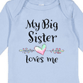 thumbnail image 4 of Inktastic My Big Sister Loves Me- Heart Boys or Girls Long Sleeve Baby Bodysuit, 4 of 5