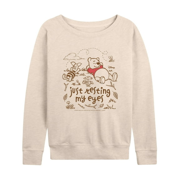 Winnie The Pooh - Just Resting My Eyes - Women's French Terry Long Sleeve Shirt