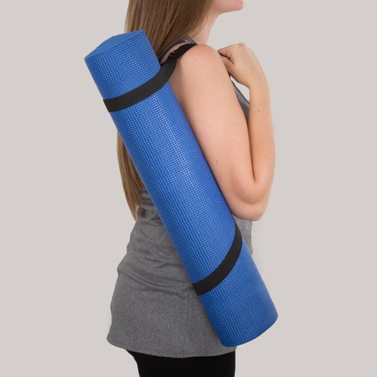 Wakeman Fitness Non Slip Yoga Mat PVC Foam 71x24 Inch with