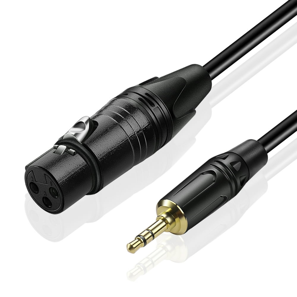 3.5mm (1/8 inch) to XLR Cable (6FT) Male to Female TRS Stereo Headphone