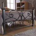 thumbnail image 4 of Hodedah Complete Metal Twin Size Bed in Black Silver, 4 of 5