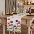 thumbnail image 2 of Table Runners 72 Inches Long Dress Scarves, Vintage Flowers Farmhouse Kitchen Table Runner, Coffee Tablerunners, Watercolor Butterfly Dragonfly Daisy Beige 14x72 Inch, 2 of 9