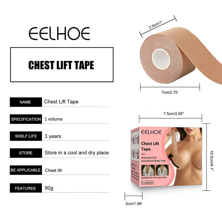 Zexumo Boob Tape for Breast Lift | Achieve Chest Brace Lift & Contour of  Breasts | Sticky Body Tape for Push up & Shape in All Clothing Fabric Dress