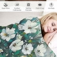 thumbnail image 3 of Orinice  Country Style Floral Blanket Gifts for Women Girls Kids Soft Warm Lightweight Cozy Vintage White Cherry Blossoms Throw Blankets for Bed Sofa Living Room Couch Home Decor 40x50in, 3 of 6