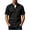 A389-Black, variant on Kalauyu Men Short Sleeve Button Down Shirts Stand Collar Casual Summer Fashion Lightweight Solid Color Top