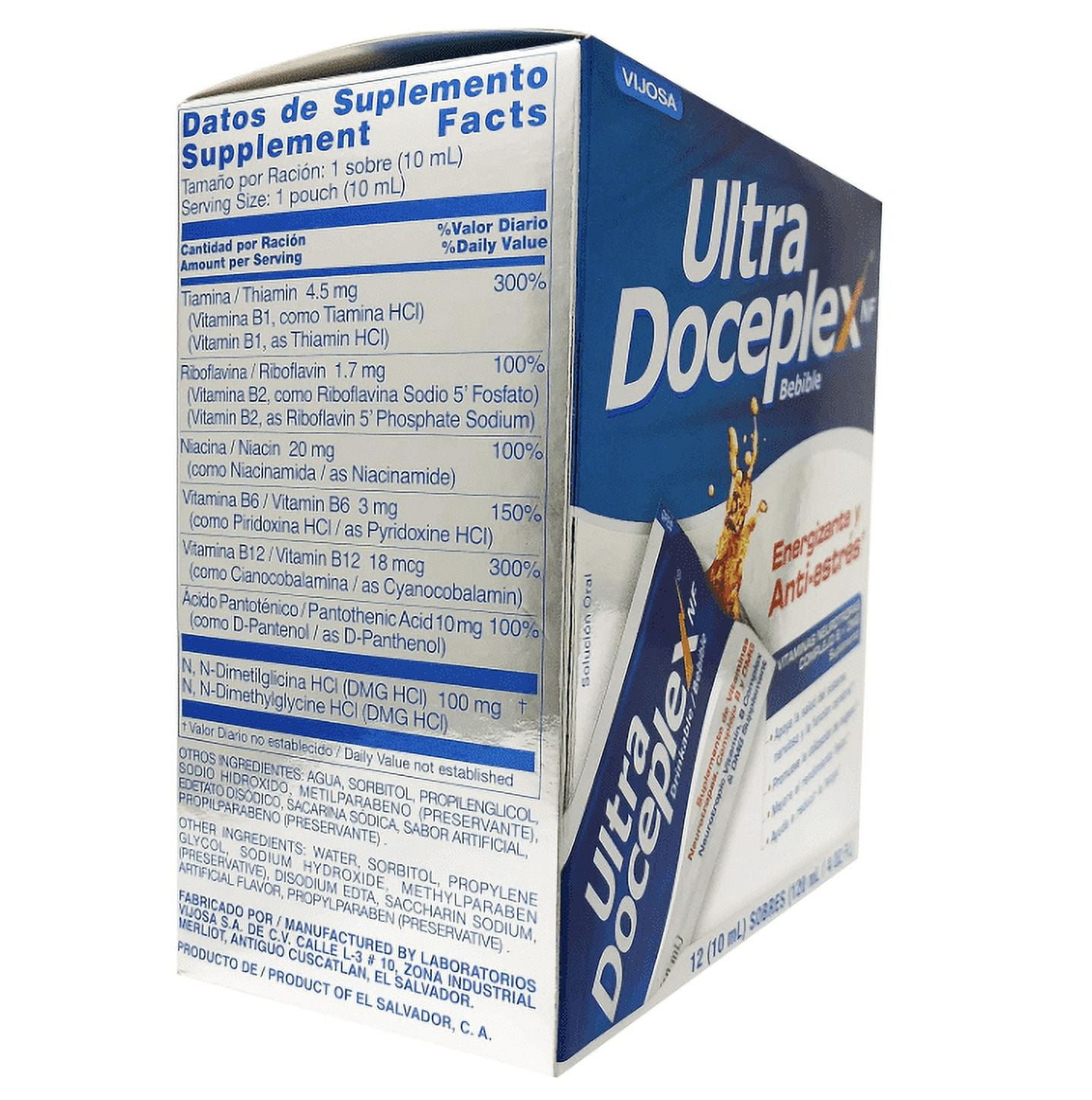 Vijosa Ultra Doceplex Drinkable Energy Booster & Anti-Stress 12 Pouches