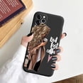 thumbnail image 1 of Funda negra mate para iPhone 12 11 Pro Max 7 8 Plus X Xr Xs Max SE2020 13 PRO tacones altos chica moda mujer funda de silicona Coque Tan Jianjun unisex, 1 of 2
