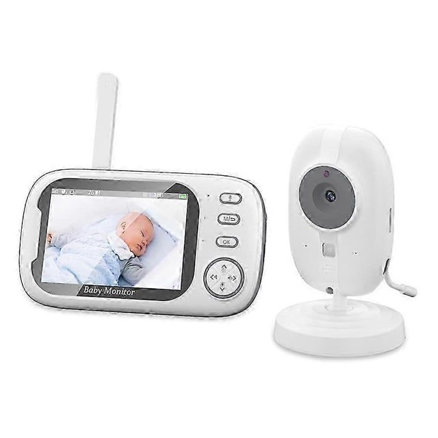 Video Baby Monitor, 3.5Inch IPS Screen Lullaby Feeding Alert, EU Plug