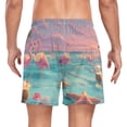thumbnail image 4 of joogoo Men's Flamingo on Hawaii Beach Swim Trunks with Liner Pocket Beach Shorts Large, 4 of 9