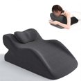 thumbnail image 3 of Cushions & Pillows 2Pcs Set Ergonomic Memory Foam Intimate Positioning Pillow for Couples with Mini Support Cushion Dark Grey, 3 of 5
