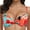 Bleu Floral, variante sur RELLECIGA Haut de Bikini Rehausseur pour Femme, devant Torsadé, Maillot de Bain à Armatures