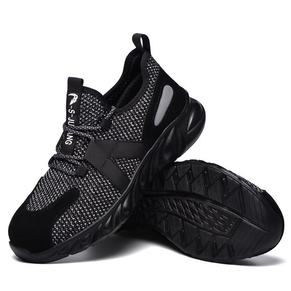AUXDIQ Men Women Safety Shoes Steel Toe Cap Lightweight Work Trainers Sneakers Construction Industrial
