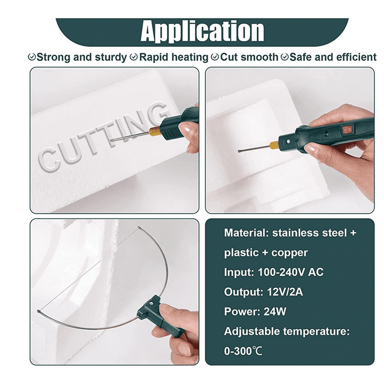 Foam Cutter Electric Tool Portable DIY Hot Wire Cutting Pen 20cm, Size: 52X7cm