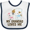 thumbnail image 3 of Inktastic My Grandad Loves Me Granddaughter Puppy Girls Girls Baby Bib, 3 of 4