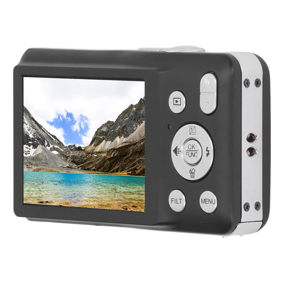Cámara Digital Con Zoom De 68 MP, Reconocimiento Facial Con Enfoque Automático De 16x, 20 Filtros De Belleza, Pantalla HD De 2,7" Con Tarjeta SD De 32 GB, Batería De 750 MAh
