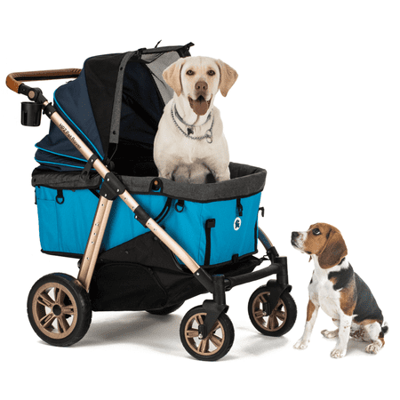 HPZ Pet Rover Titan HD Premium Super-Size Stroller SUV For Small/Medium/Large/X-Large Dogs  Cats And Pets  Blue