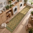 thumbnail image 2 of Bsicpro 2.5'x10' Hallway Runner Rug,Vintage Stain Resistant Kitchen Rug Lightweight Living Room Bedroom Carpet,Coffee, 2 of 10