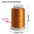 thumbnail image 4 of BUYISI 350 Meters/Roll Embroidery Sewing Thread Diy Handmade Cross Stitch Sewing Tool For Weaving Bracelets Bead Chains Tower Line Red 01, 4 of 5
