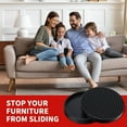 thumbnail image 5 of 8 PCS 3.5 Inch Non Slip Rubber Furniture Caster Cups, Round Non Skid Furniture Coasters, Furniture Pads for Hardwoods Floors, Anti Slide Furniture Feet Floor Protectors for Bed Couch Stoppers (Black), 5 of 7