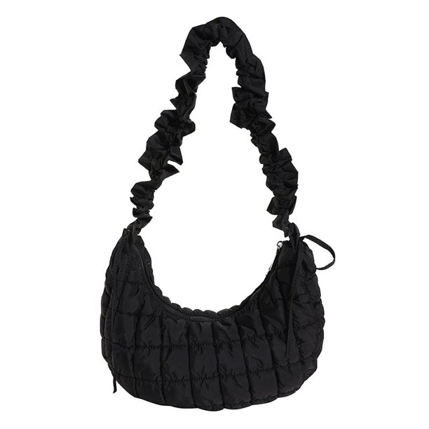Bolso Mujer Nube Tote Verano Moda Axilas Bolsos Hombro Sólido Negro