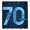 thumbnail image 3 of Ambesonne Blue Shower Curtain, Stars Space Party, 69"Wx84"L, Dark Blue and Sky Blue, 3 of 3