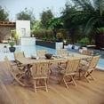 thumbnail image 2 of Modway Marina 9 Piece Outdoor Patio Teak Dining Set in Natural, 2 of 5