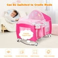 thumbnail image 4 of Infans Foldable Baby Crib Playpen Travel Infant Bassinet Bed Mosquito Net Music w Bag, 4 of 7