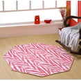 thumbnail image 3 of Furnish My Place Zebra Light Pink Area Rug, Animal Print Area Rug, Indoor Rug, Pet-Friendly Rug, Home Decor Rug, Perfect for Living Room, 2' Octagon - Set of 20, 3 of 5