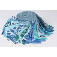 thumbnail image 3 of Soimoi 40Pcs Tie Dye Print Cotton Precut Fabrics For Quilting Craft Strips 2.5x42inches Jelly Roll - Blue, 3 of 9