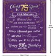 thumbnail image 5 of 75th Birthday Gifts for Women Blanket - 75 Birthday Gifts for Mom or Wife - 1947 Birthday Gifts for Women - Gifts for 75 Year Old Women - Cozy & Soft Flannel Throw Blanket 60 x 50 inch, 5 of 6