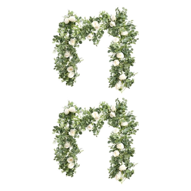 Guirnalda de puerta Inteprter flor artificial decoración de fiesta de seda decorativa Tipo 2 160cm 2Conjunto