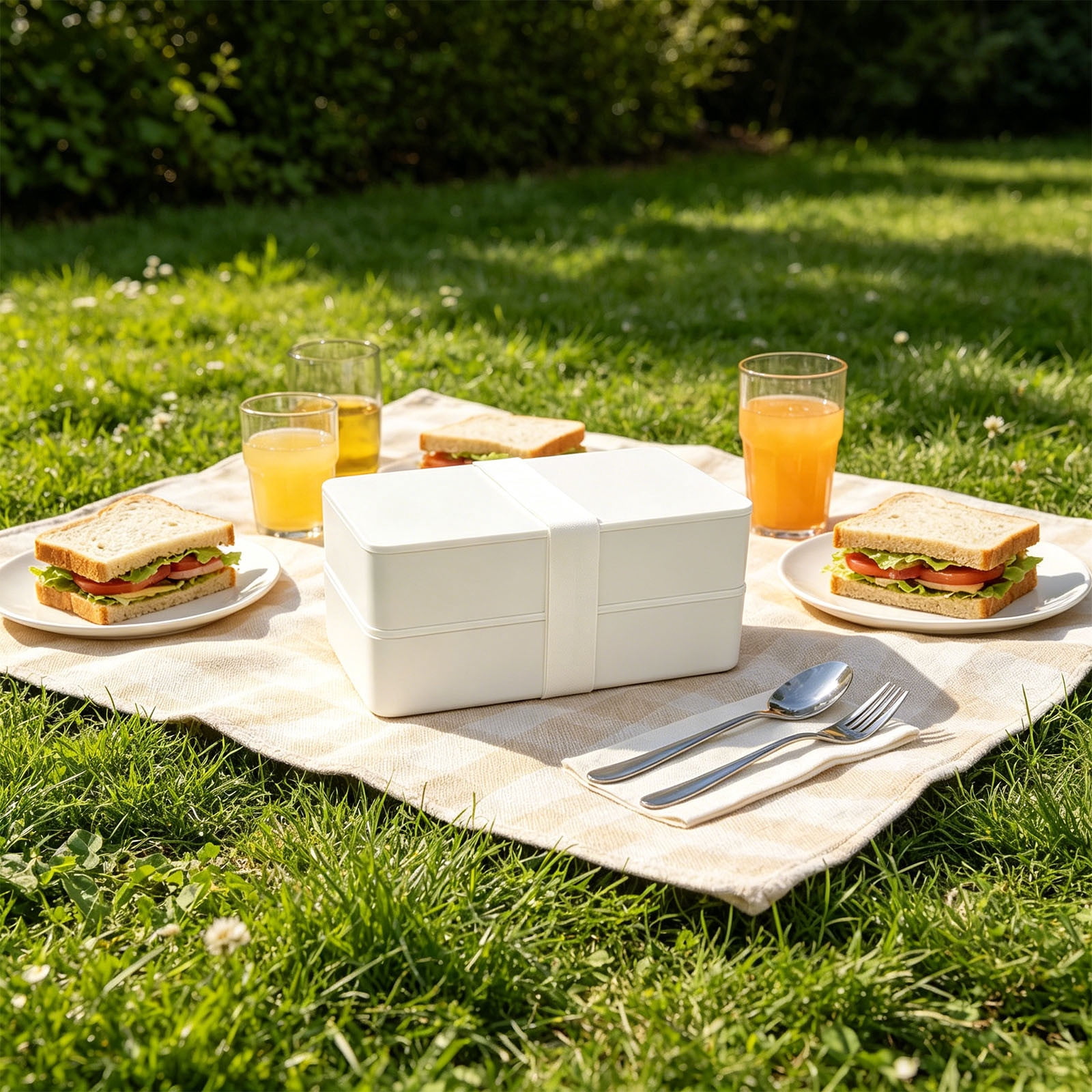 Werulen Square Insulated Bento Box Leakproof Secure Sealed,Home Office Picnic Meal Food Storage,Lunch Box Container,Insulated Food Case,Meal Storage Accessory