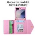 thumbnail image 6 of Allytechgroup Galaxy Z Flip 5 Case Wallet, Shockproof Phone Case with Zipper Pocket and Detachable Crossbody Shoulder Strap Protective Case Cover for Samsung Galaxy Z Flip 5, Pink, 6 of 10