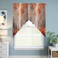 thumbnail image 6 of Red Orange Kitchen Window Curtains, Swag Curtains Valance for Bedroom Living Room Bathroom, Modern Oil Painting Art Forest Rod Pocket Window Treatment Curtain Block Drapes 2 Panels 36"x45", 6 of 9